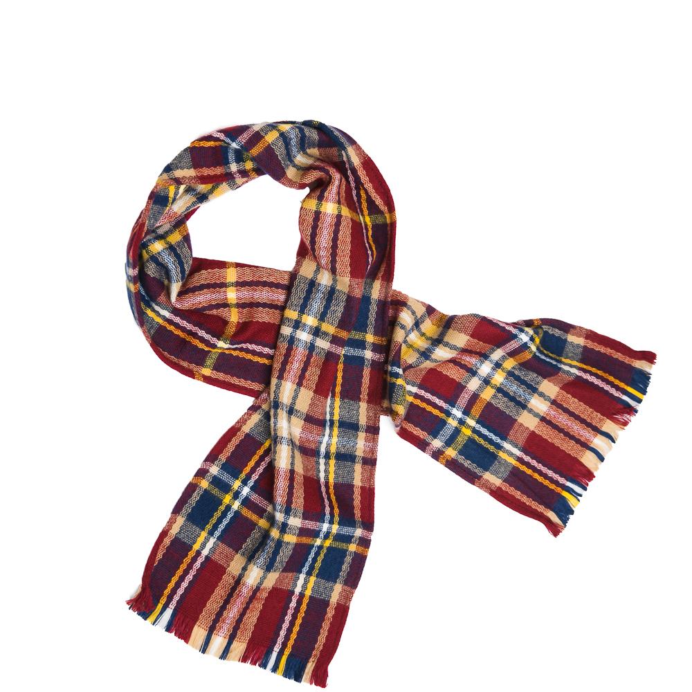 Oblong Plaid Scarf - Embroidery Heaven
